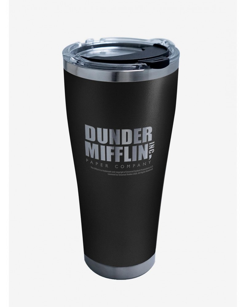 The Office Dunder Mifflin Etched Onyx Shadow 30oz Stainless Steel Tumbler With Lid $20.21 Tumblers