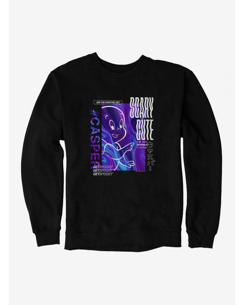 Casper The Friendly Ghost Virtual Raver Scary Cute Sweatshirt $16.24 Sweatshirts