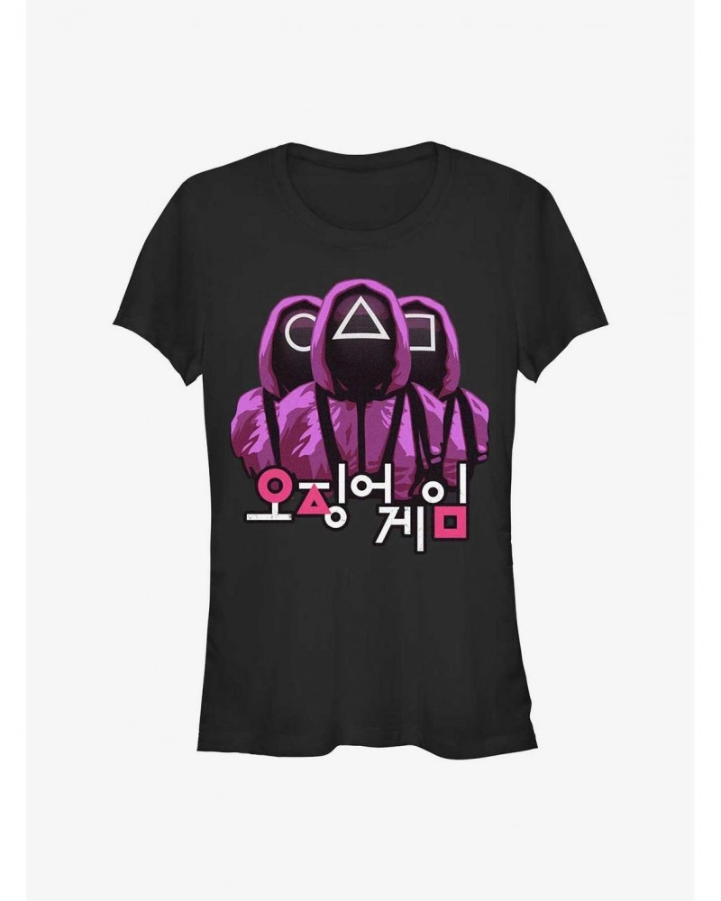 Squid Game Three Pink Guys Girls T-Shirt $5.18 T-Shirts