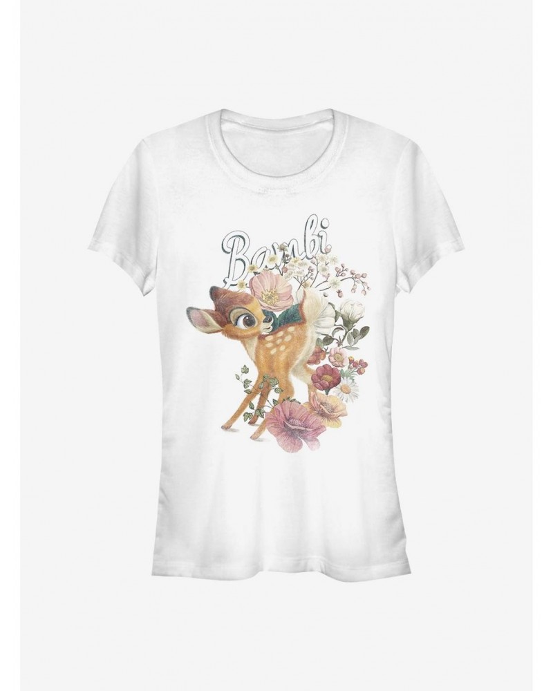 Disney Bambi Floral Bambi Girls T-Shirt $9.96 T-Shirts