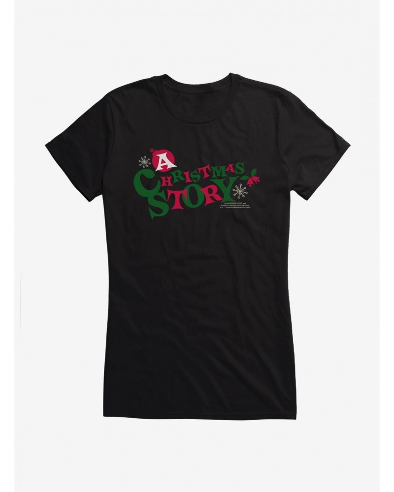 A Christmas Story Color Logo Girls T-Shirt $9.16 T-Shirts