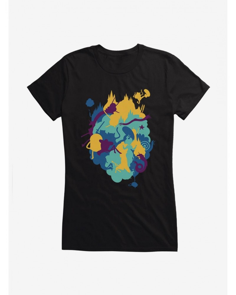 Adventure Time Colorblock Silhouettes Girls T-Shirt $6.57 T-Shirts