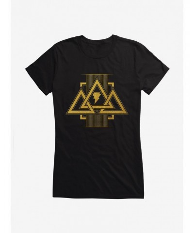 DC Comics Black Adam Gold Pyramids Girls T-Shirt $8.96 T-Shirts