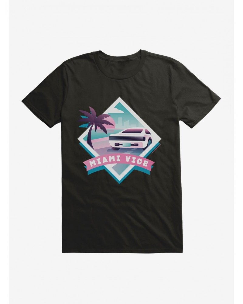 Miami Vice Pastel Diamond Scenery T-Shirt $8.99 T-Shirts