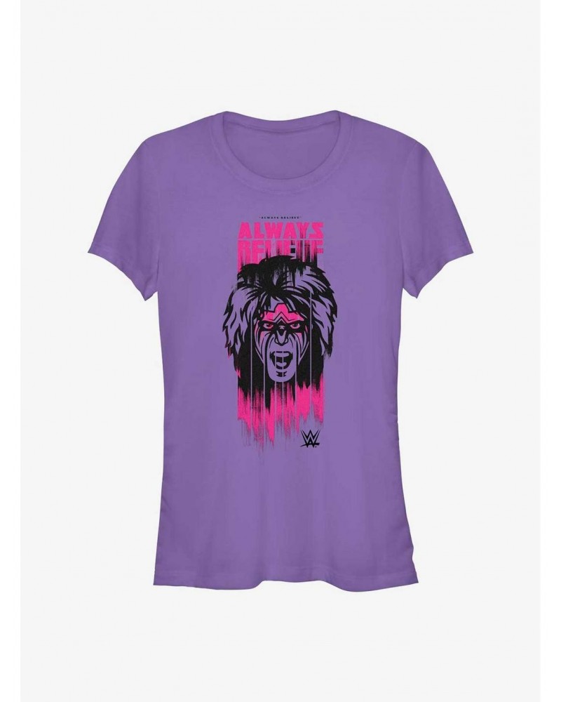 WWE Ultimate Warrior Always Believe Face Girls T-Shirt $9.56 T-Shirts
