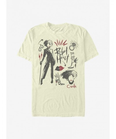 Disney Cruella Fashion Sketches T-Shirt $9.56 T-Shirts