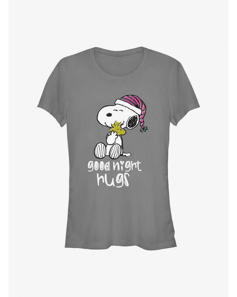 Peanuts Snoopy Goodnight Hugs Girls T-Shirt $8.54 T-Shirts
