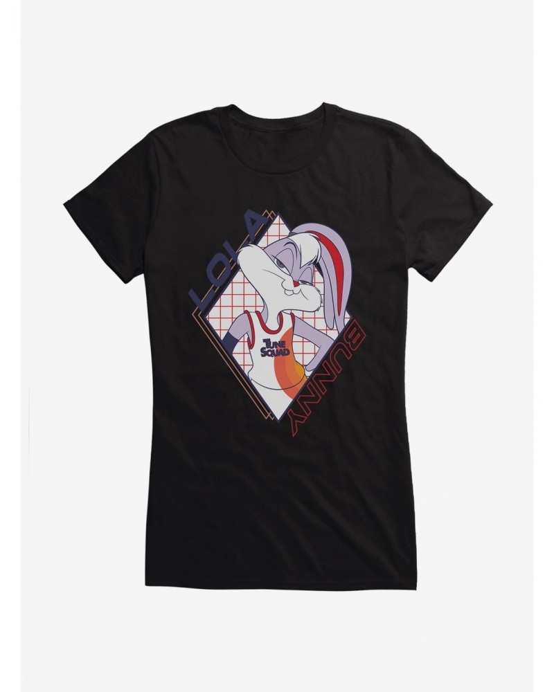 Space Jam: A New Legacy Lola Bunny Diamond Grid Girls T-Shirt $9.76 T-Shirts