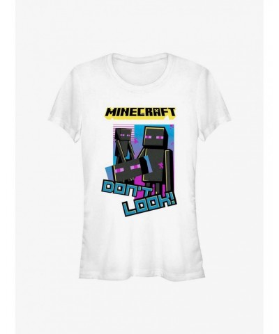 Minecraft Enderman Don't Look Girls T-Shirt $8.37 T-Shirts