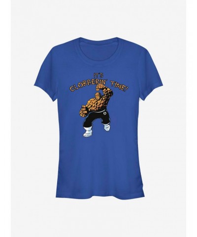 Marvel Fantastic Four Time To Clobber Girls T-Shirt $8.17 T-Shirts