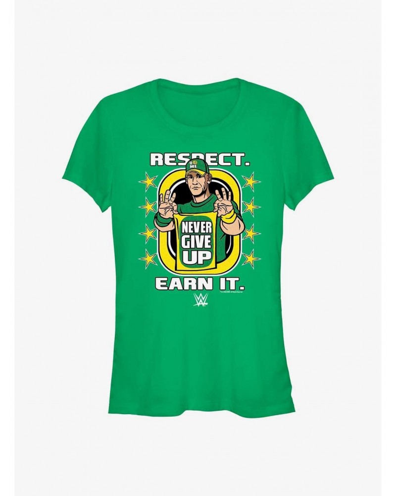 WWE John Cena Respect Earn It Girls T-Shirt $6.77 T-Shirts