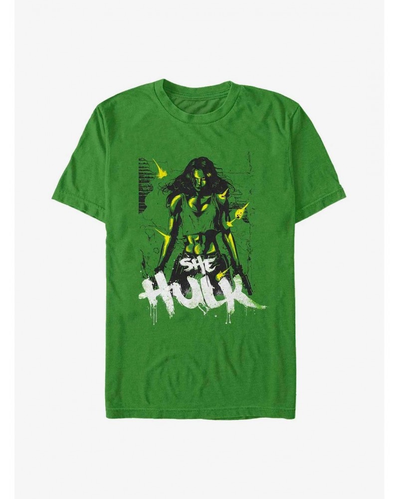 Marvel She Hulk Invincible Green T-Shirt $11.23 T-Shirts