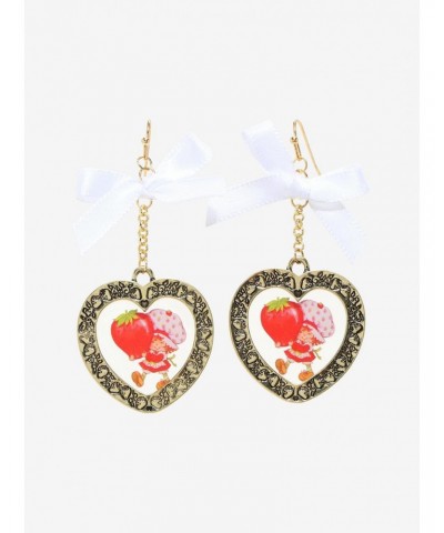 Strawberry Shortcake Heart Bow Earrings $5.23 Earrings