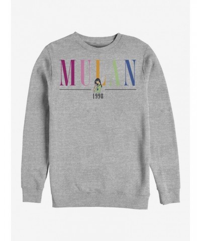 Disney Mulan Colorful Title Crew Sweatshirt $13.58 Sweatshirts