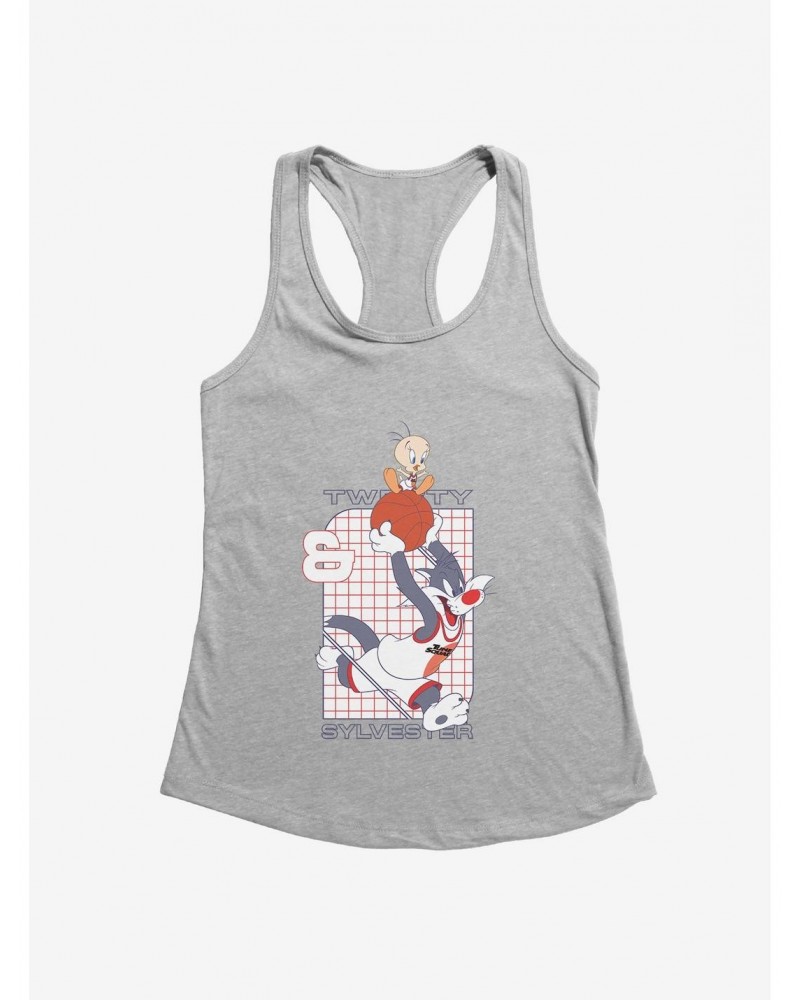 Space Jam: A New Legacy Tweety Bird & Sylvester Cat Grid Girls Tank $7.97 Tanks