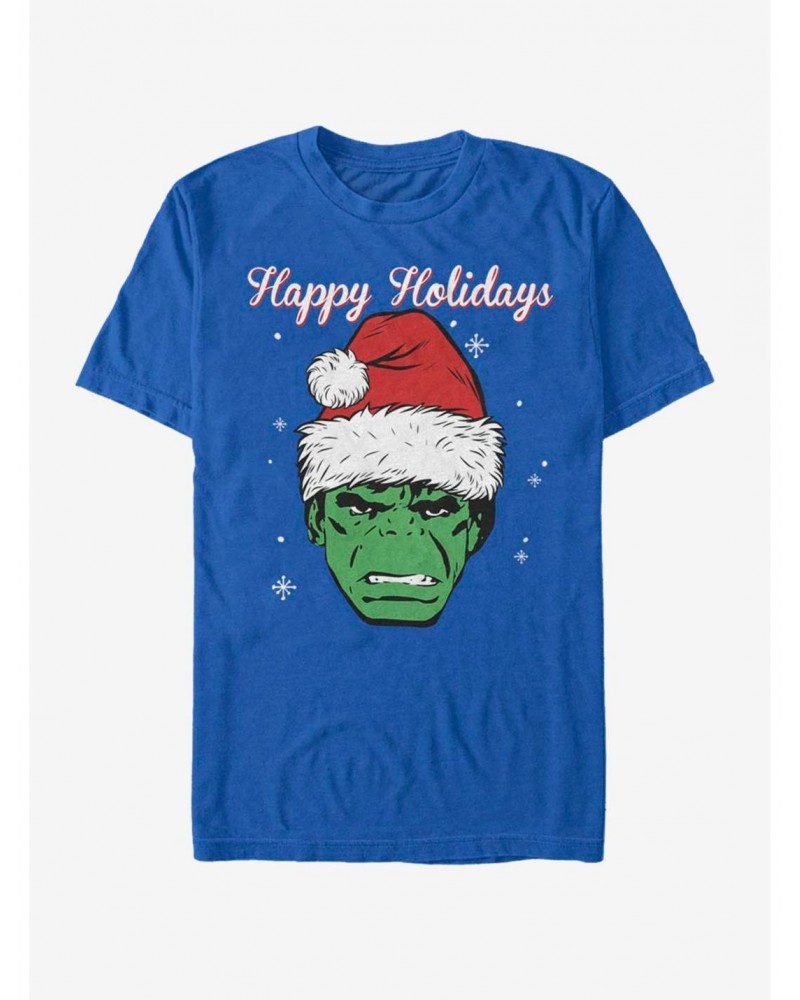 Marvel Hulk Santa Happy Holidays T-Shirt $7.27 T-Shirts