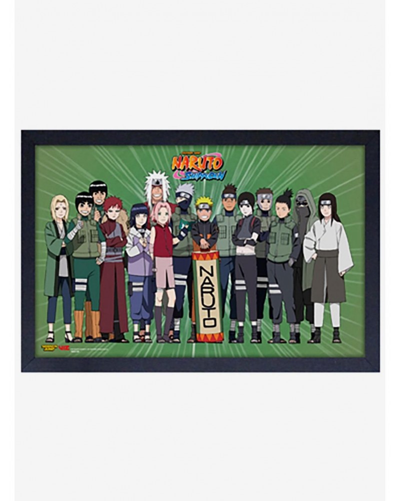 Naruto Group Lineup Framed Wood Wall Art $10.71 Merchandises