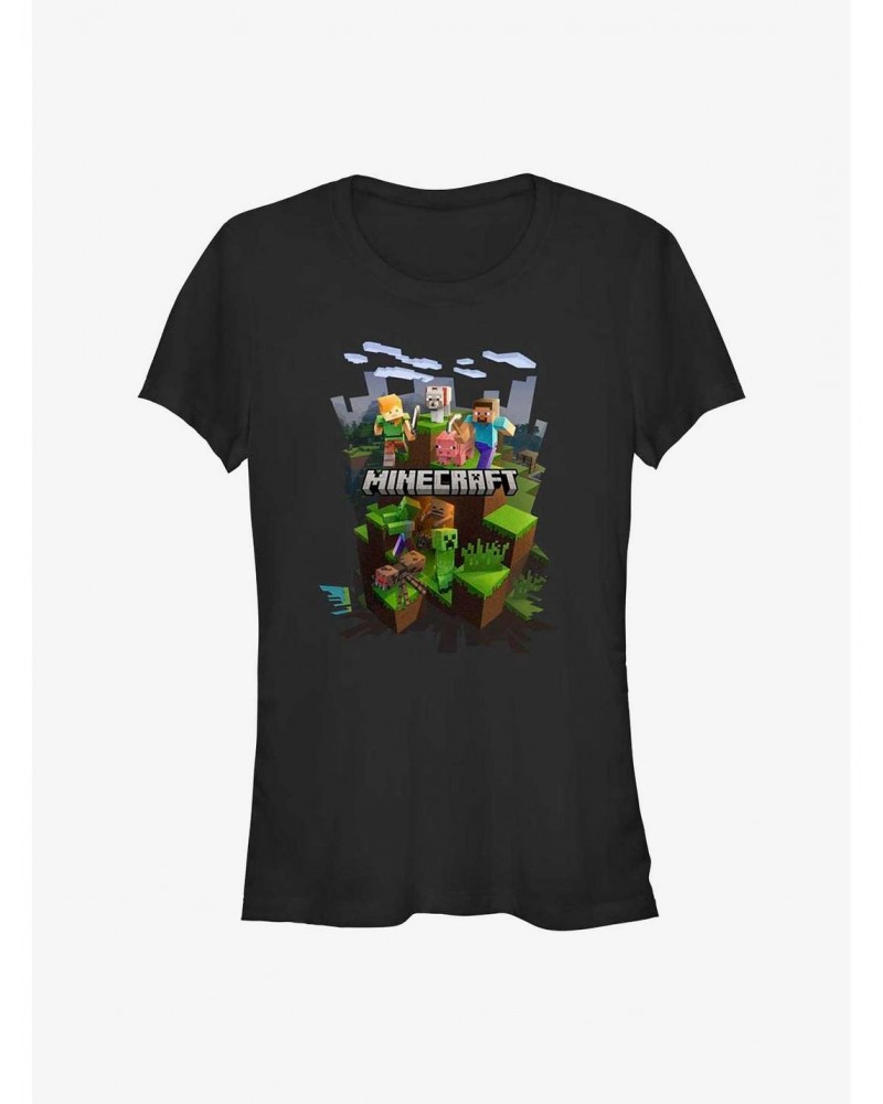 Minecraft Adventure Biome Girls T-Shirt $8.76 T-Shirts