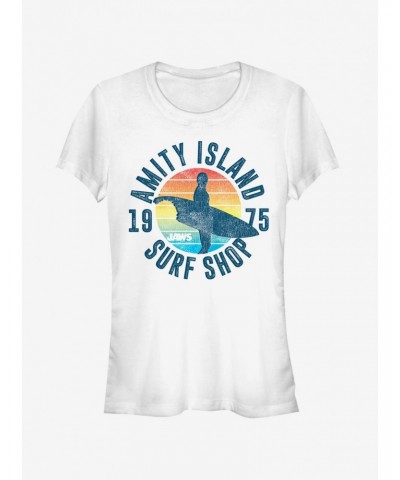 Retro Amity Island Surf Shop Girls T-Shirt $7.37 T-Shirts