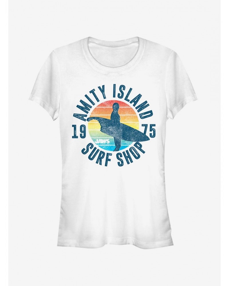 Retro Amity Island Surf Shop Girls T-Shirt $7.37 T-Shirts