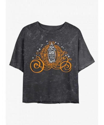 Disney Cinderella Pumpkin Carriage Mineral Wash Crop Girls T-Shirt $10.98 T-Shirts