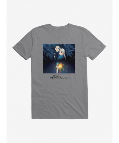 Studio Ghibli Howl's Moving Castle Poster Art T-Shirt $6.69 T-Shirts