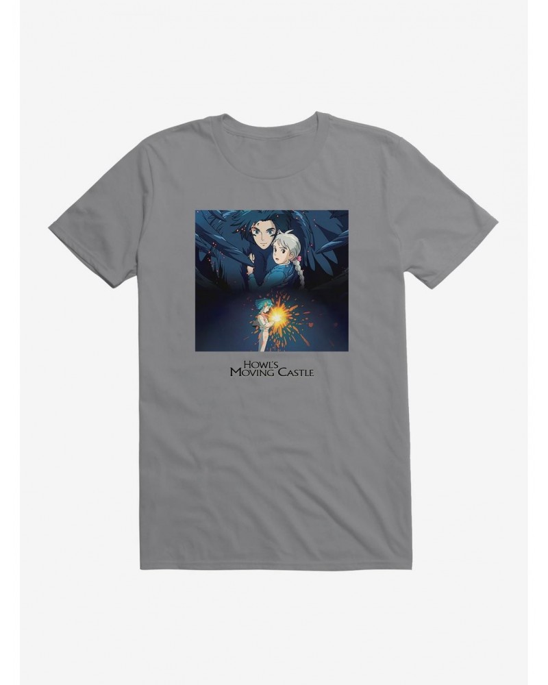 Studio Ghibli Howl's Moving Castle Poster Art T-Shirt $6.69 T-Shirts