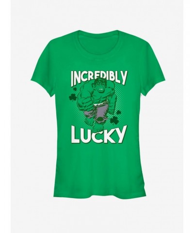 Marvel Hulk Incredibly Lucky Girls T-Shirt $8.37 T-Shirts
