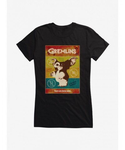 Gremlins There Are Three Rules Girls T-Shirt $6.37 T-Shirts
