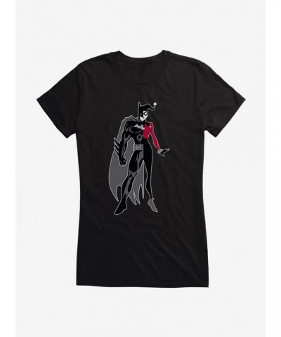 DC Comics Batman Half Batman Half Harley Quinn Girls T-Shirt $7.77 T-Shirts