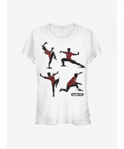 Marvel Shang-Chi And The Legend Of The Ten Rings Kung Fu Poses Girls T-Shirt $11.45 T-Shirts