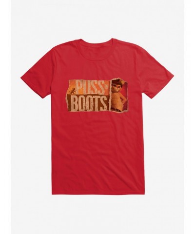 Puss In Boots Scrap Poster T-Shirt $8.80 T-Shirts