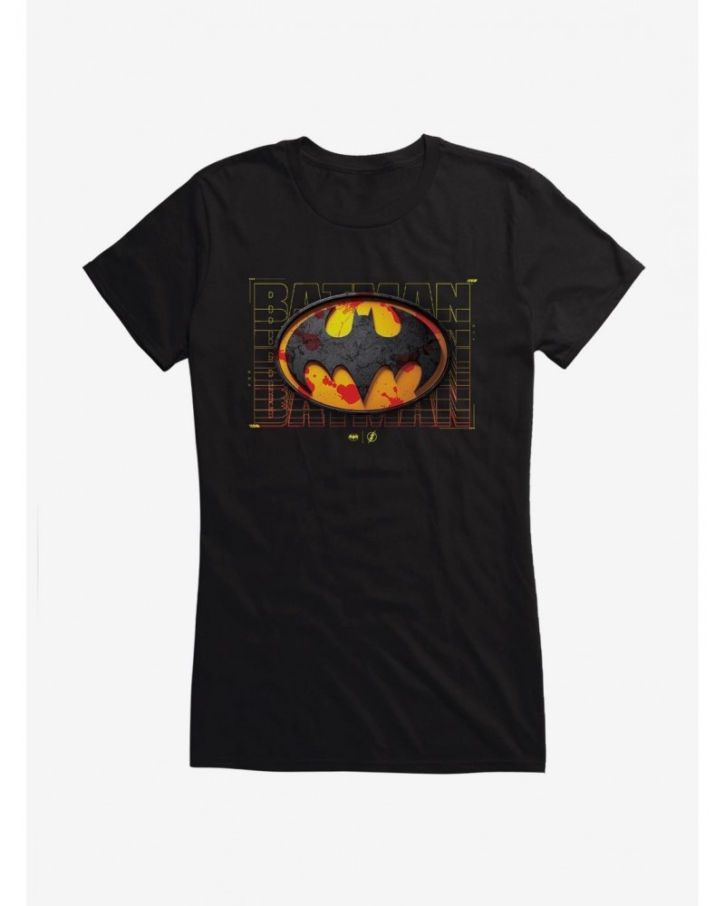 The Flash Batman Splatter Girls T-Shirt $7.57 T-Shirts