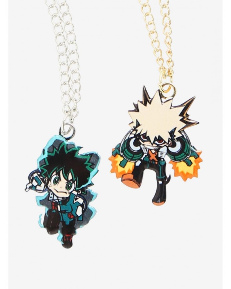 My Hero Academia Chibi Deku & Bakugo Best Friend Necklace Set $4.64 Necklace Set