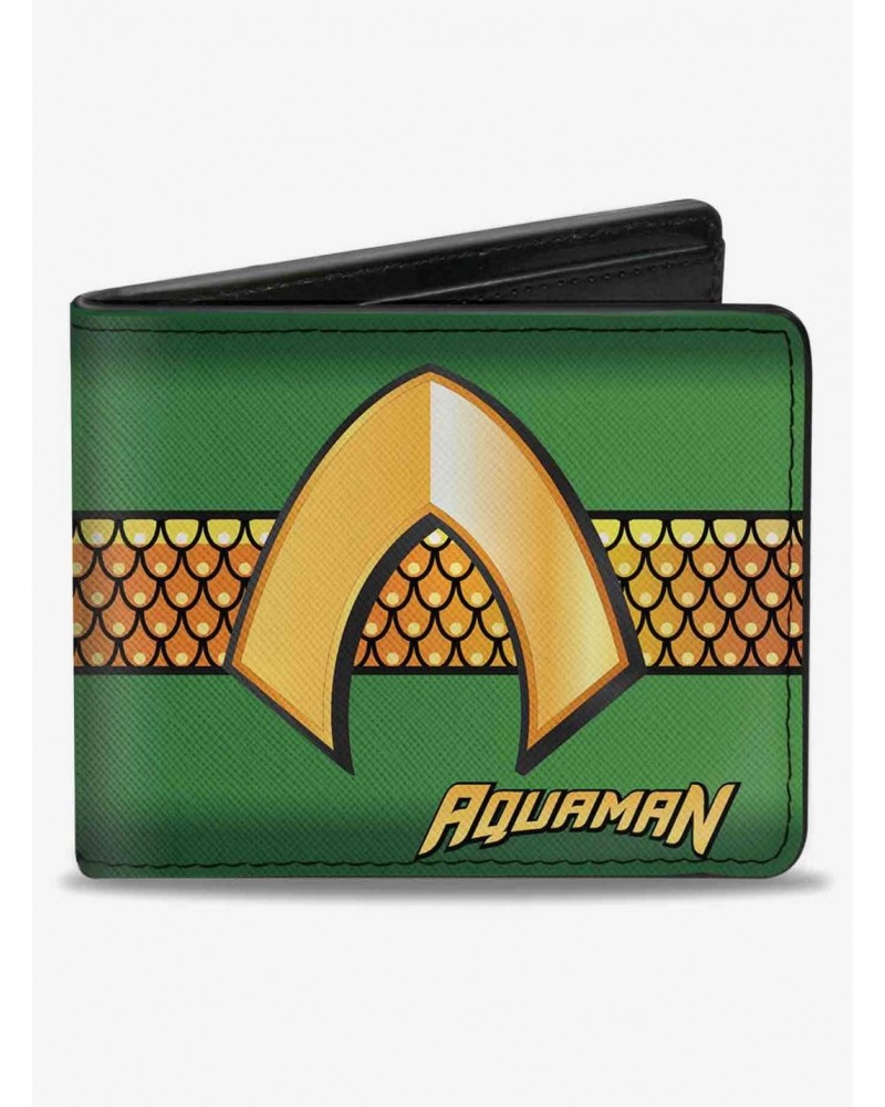 DC Comics Aquaman Classic Icon Scales Stripe Bifold Wallet $10.03 Wallets