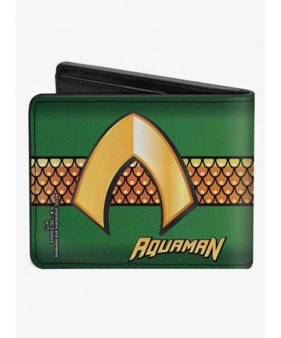 DC Comics Aquaman Classic Icon Scales Stripe Bifold Wallet $10.03 Wallets