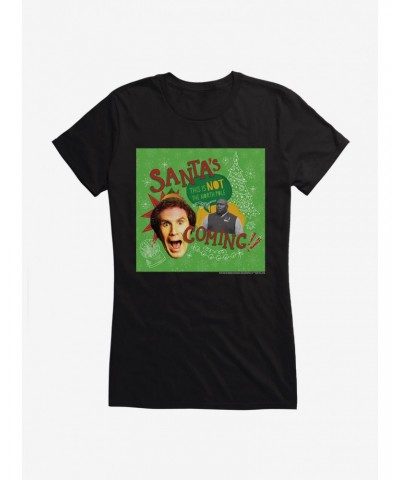Elf Buddy Santa's Coming Girls T-Shirt $10.71 T-Shirts