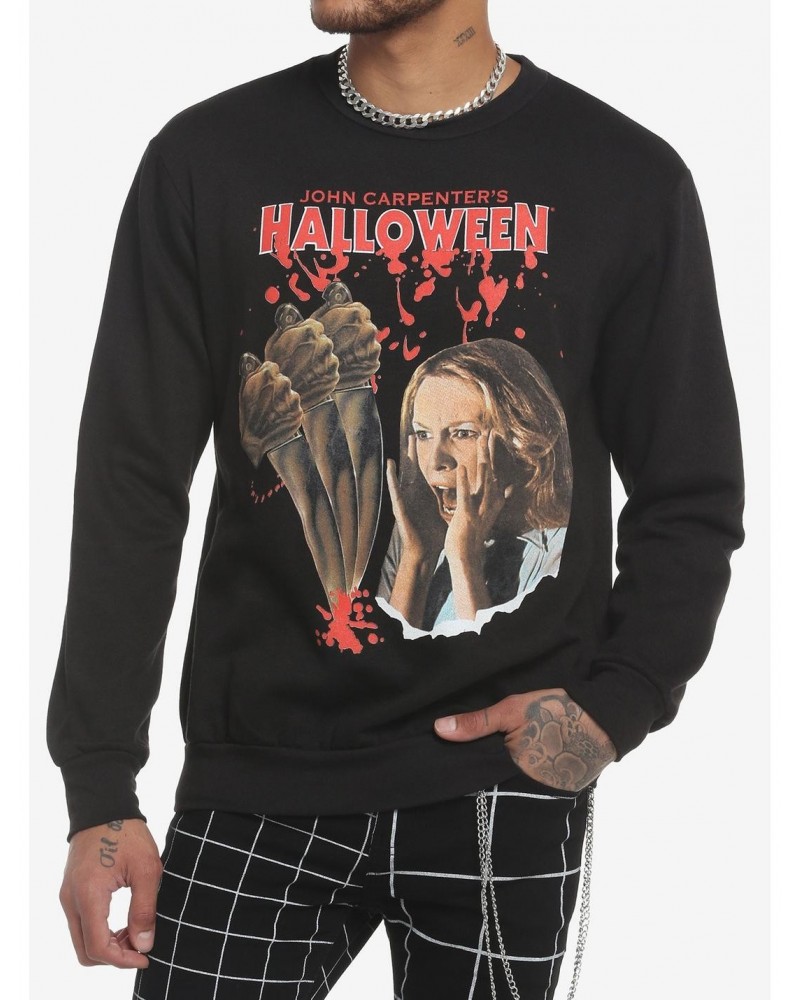 Halloween Laurie Strode Screaming Crewneck Sweatshirt $7.66 Sweatshirts