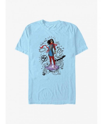 Marvel Ms. Marvel Hero Scribbles T-Shirt $8.03 T-Shirts