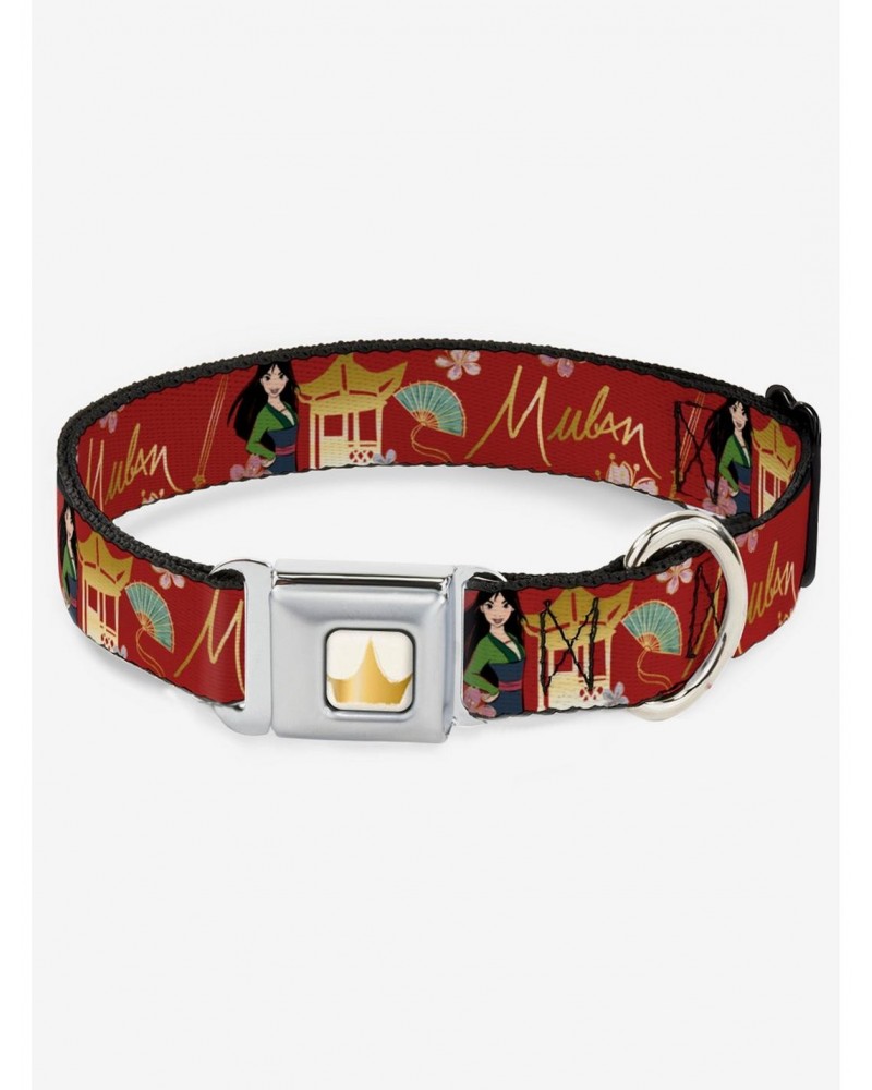 Disney Mulan Gazebo Flowers Seatbelt Dog Collar $8.70 Pet Collars