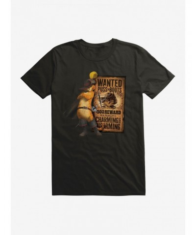 Puss In Boots Wanted Poster T-Shirt $7.84 T-Shirts