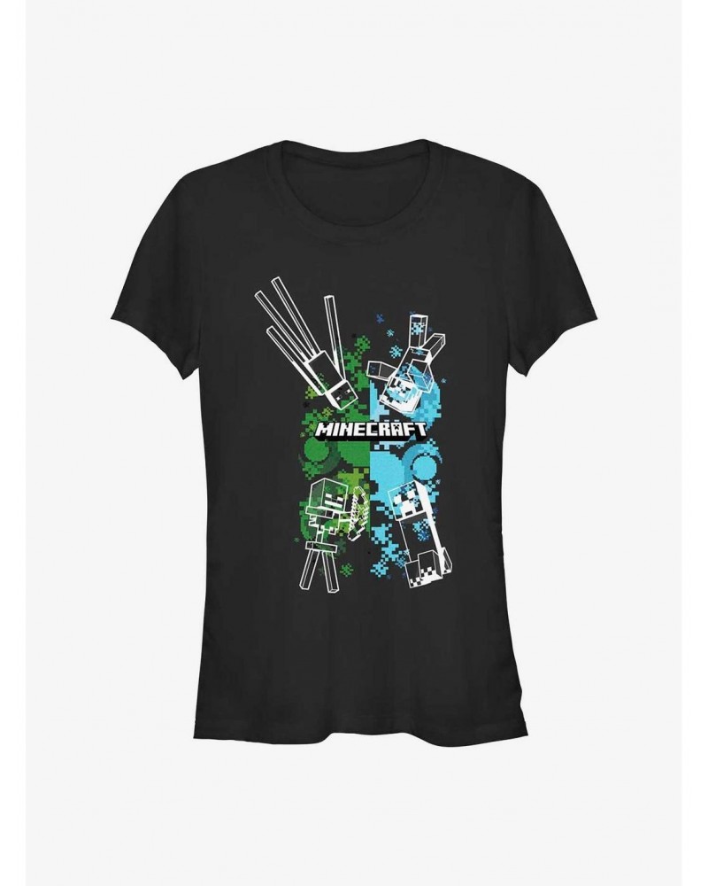 Minecraft Clash of Mobs Girls T-Shirt $7.97 T-Shirts