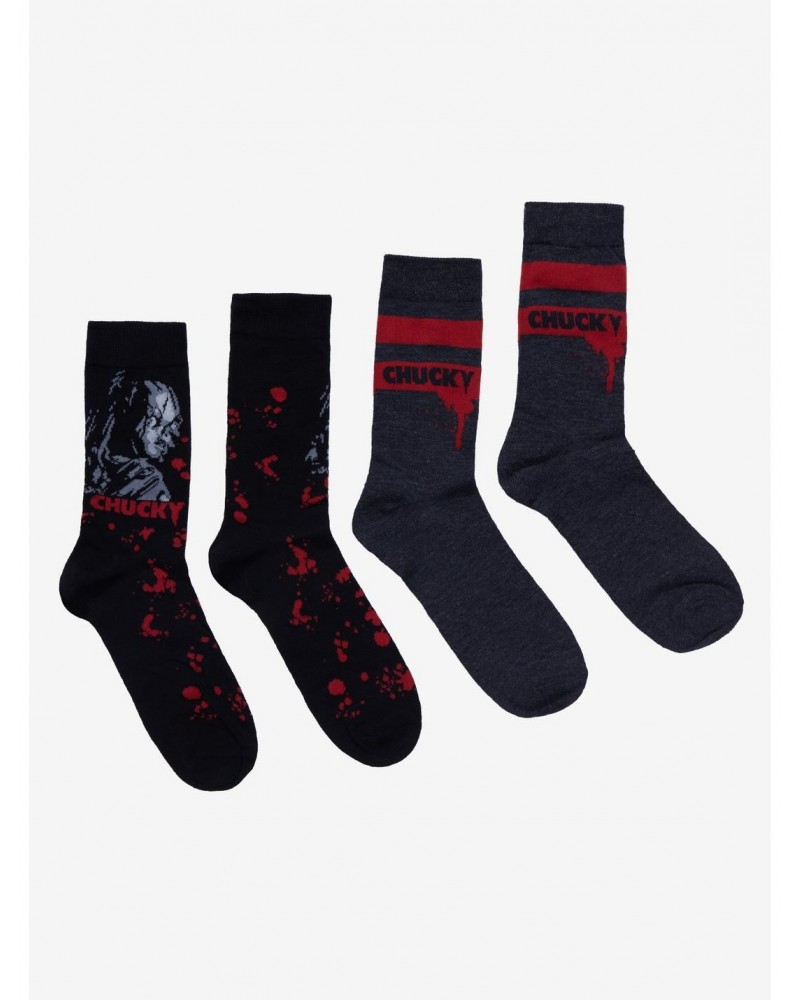 Child's Play Chucky Blood Crew Socks 2 Pair $6.45 Merchandises
