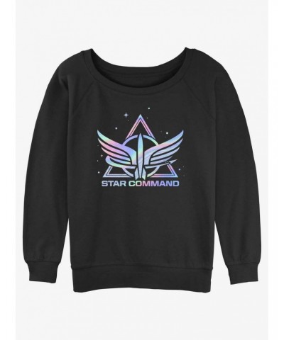 Disney Pixar Lightyear Star Command Icon Girls Slouchy Sweatshirt $15.50 Sweatshirts