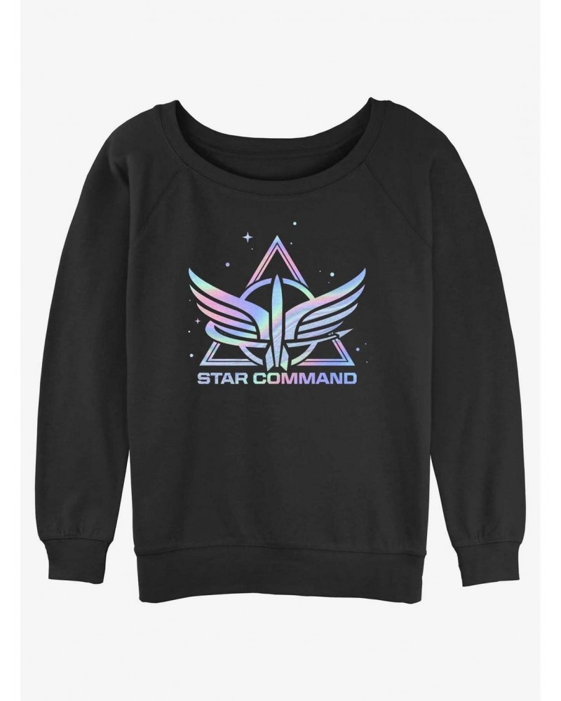 Disney Pixar Lightyear Star Command Icon Girls Slouchy Sweatshirt $15.50 Sweatshirts