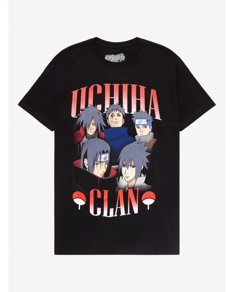 Naruto Shippuden Ombre Uchiha Clan Collage T-Shirt $6.88 T-Shirts