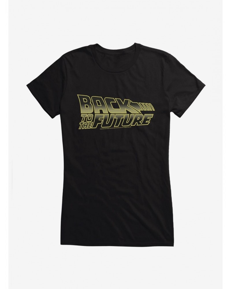 Back To The Future Bold Yellow Script Girls T-Shirt $9.16 T-Shirts