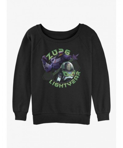 Disney Pixar Lightyear Zurg and Buzz Girls Slouchy Sweatshirt $16.97 Sweatshirts