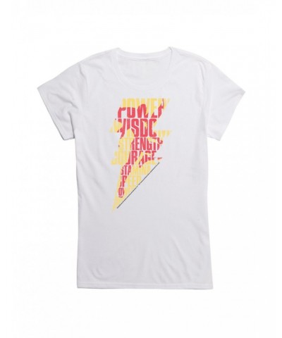 DC Comics Shazam! Bolt Word Collage Girls T-Shirt $6.77 T-Shirts