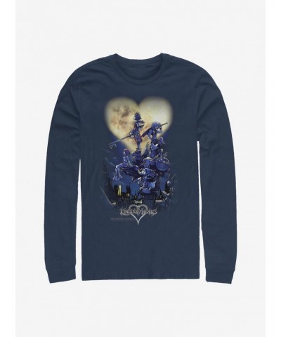 Disney Kingdom Hearts Poster Logo Long-Sleeve T-Shirt $8.16 T-Shirts